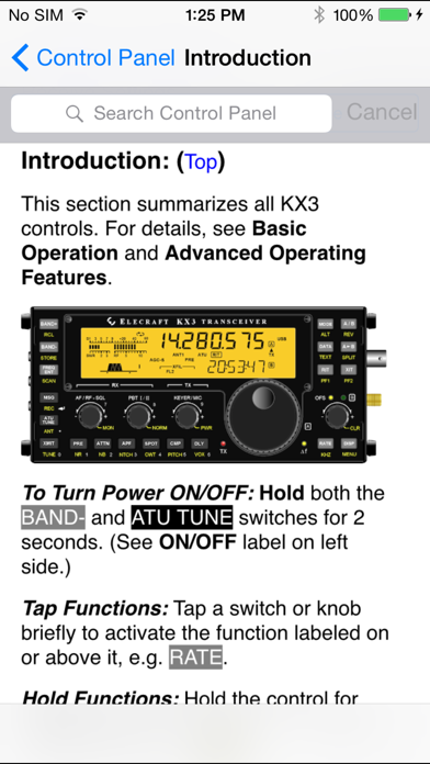 KX3 Micro Manual Screenshot