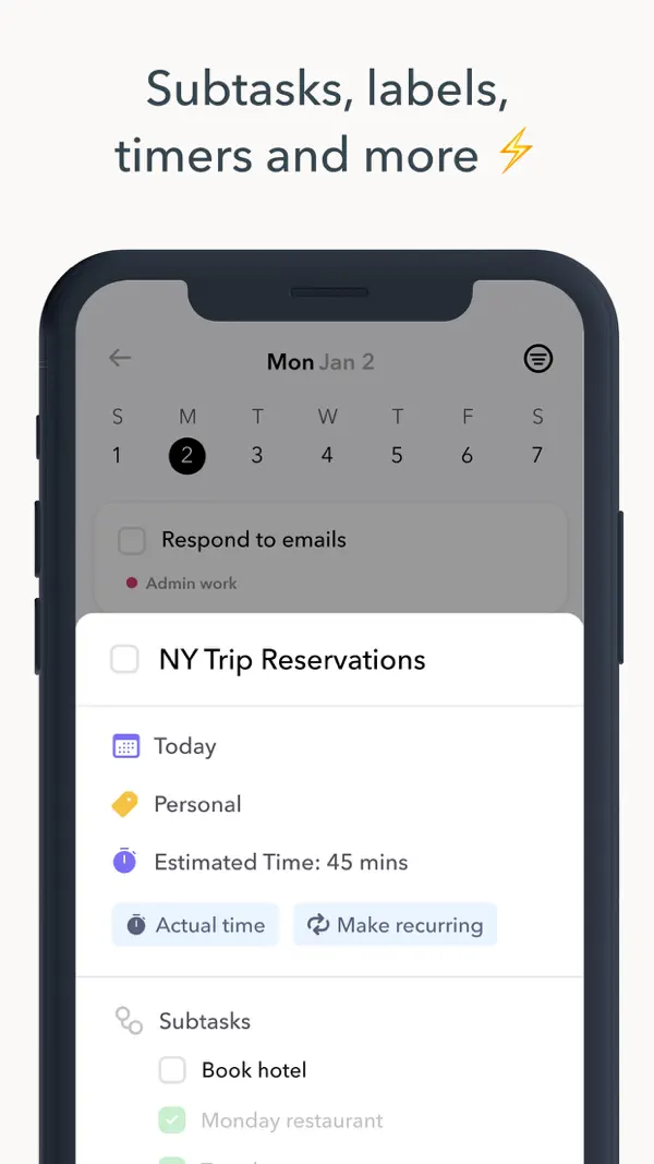 Ellie - Daily Planner iPhone App Screenshot 4 – Produktivität