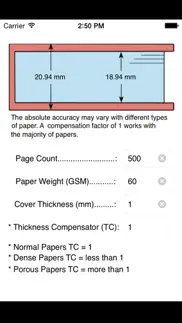 book thickness calculator iphone screenshot 1