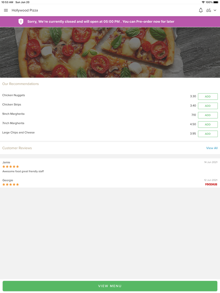 Hollywood Pizza ABERYSTWYTH.