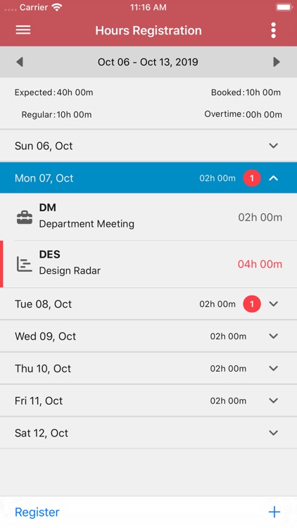 Infor LN Hours Registration