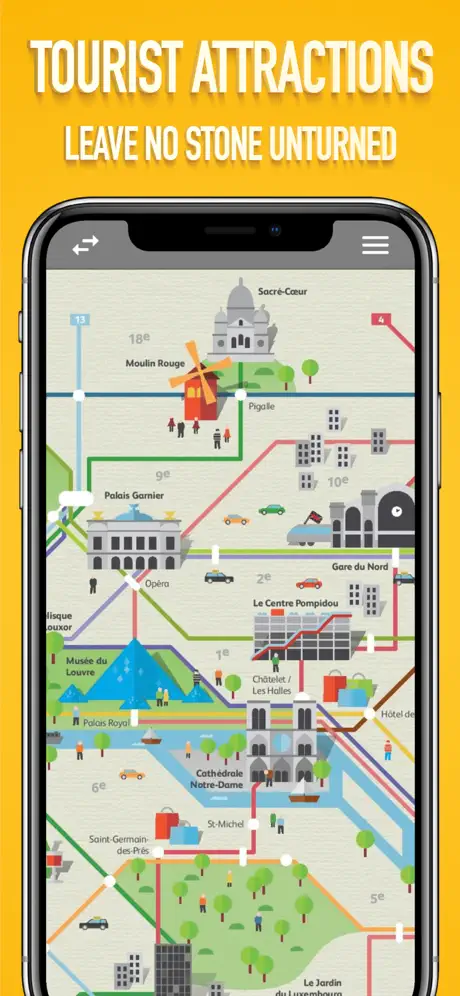 Paris Metro Map.