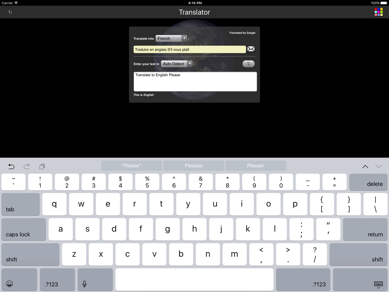 iPad screenshot
