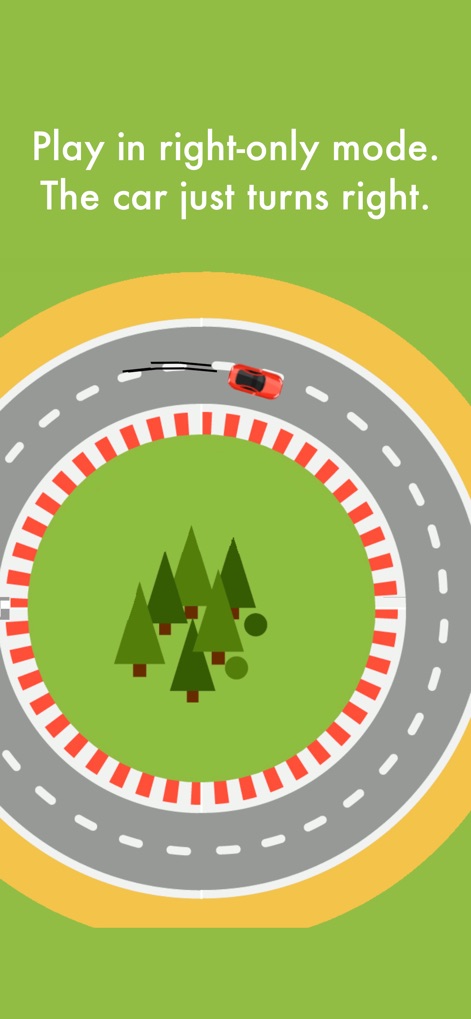 Touch Round - Watch game - Discover diverse racing challenges, including a distinctive 'right-only mode' where the car consistently turns right, adding a fresh tactical layer.