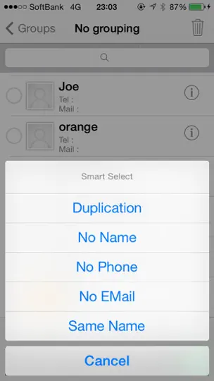 Скриншот Delete_Contacts на iPhone 1