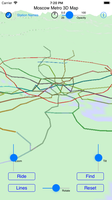Moscow Metro 3D Map Screenshot