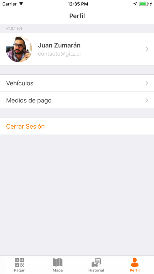 #5. Parking App (iOS) By: Redcomercio SA
