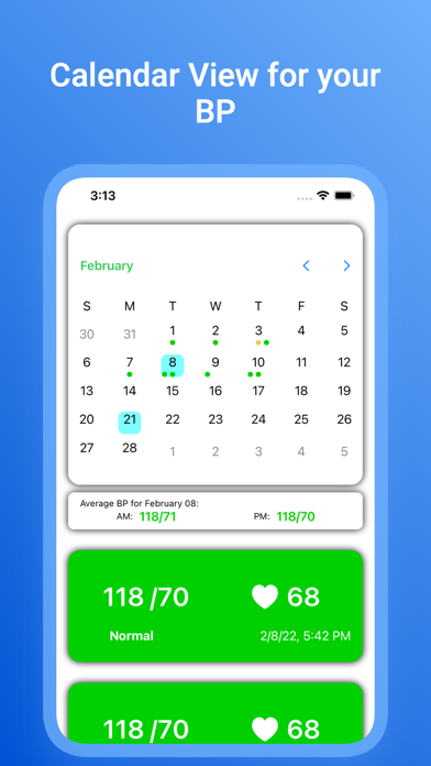 Blood Pressure App & Log Screenshot