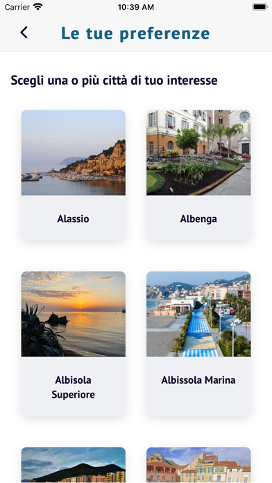 Ligurian Riviera Tourist Card Screenshot