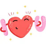 Valentines Love Stickers App Cancel