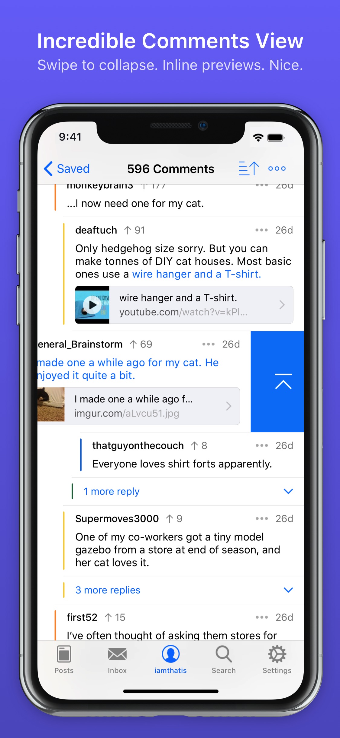 Screenshot do app Apollo for Reddit