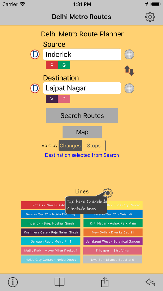 Delhi Metro Route Planner - 2.12 - (iOS)