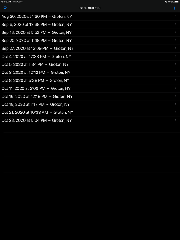 BRCu Skill Eval iPad screenshot 1 - Productivity app