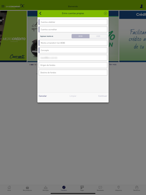 bc móvil iPad screenshot 5 - Finance app
