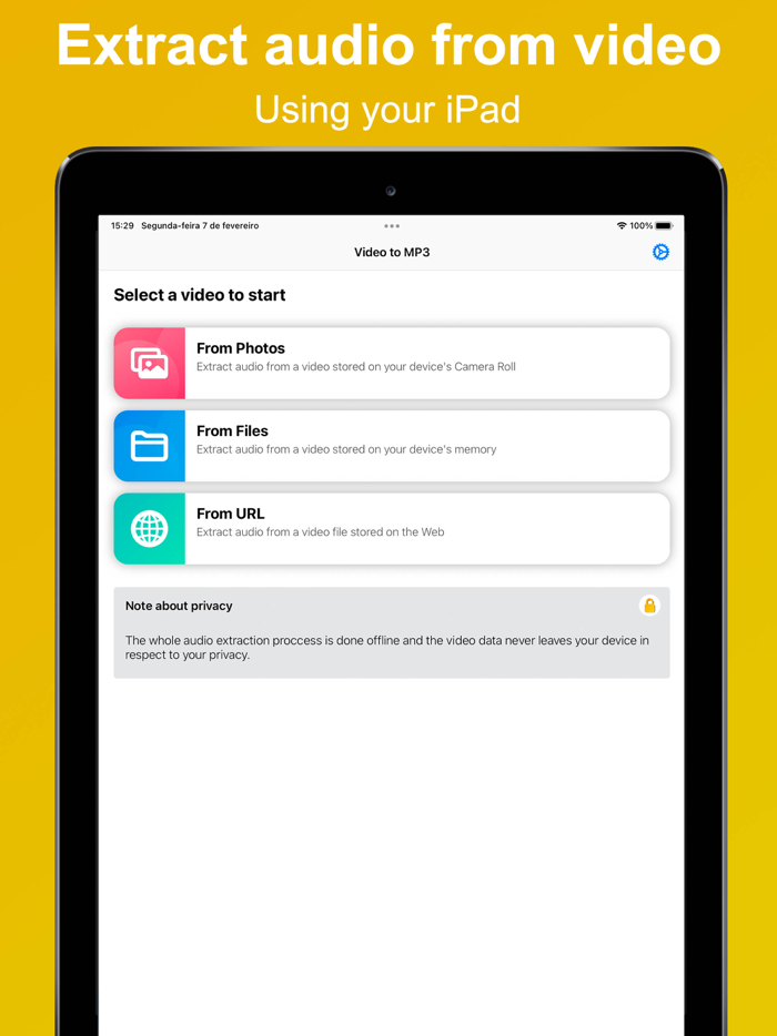 Video to MP3 - Extract audio