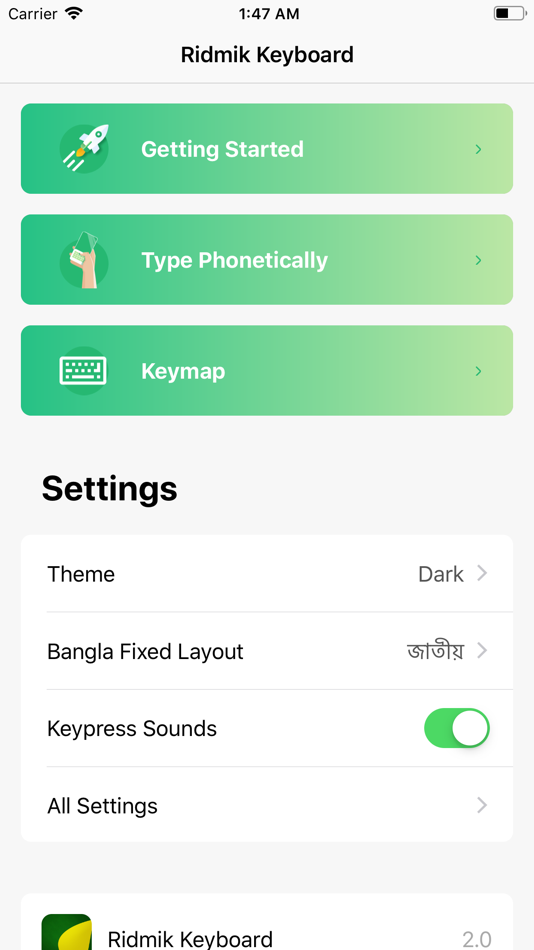 #2. Ridmik Keyboard (iOS) 由: Ridmik Labs
