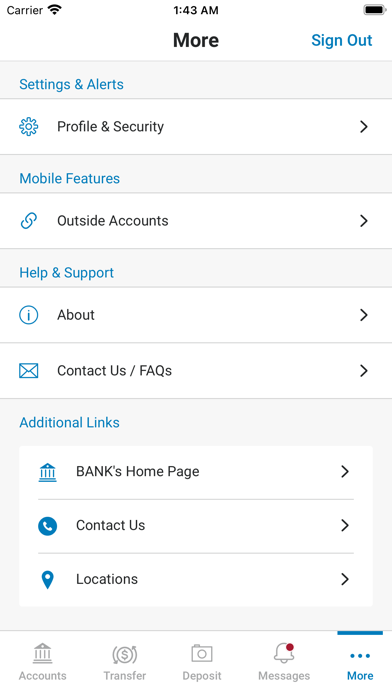 BANK mobile for iPhone Screenshot