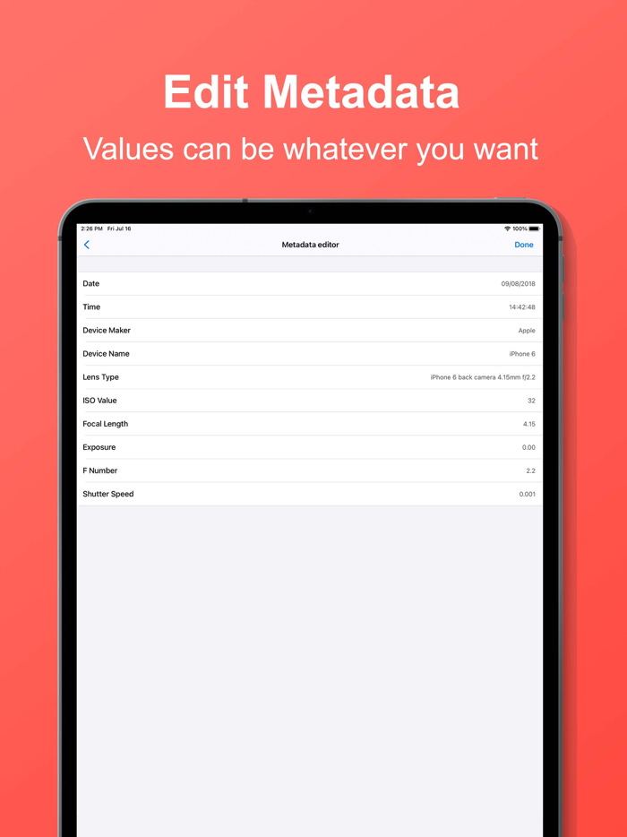 Exif Metadata Editor - Images