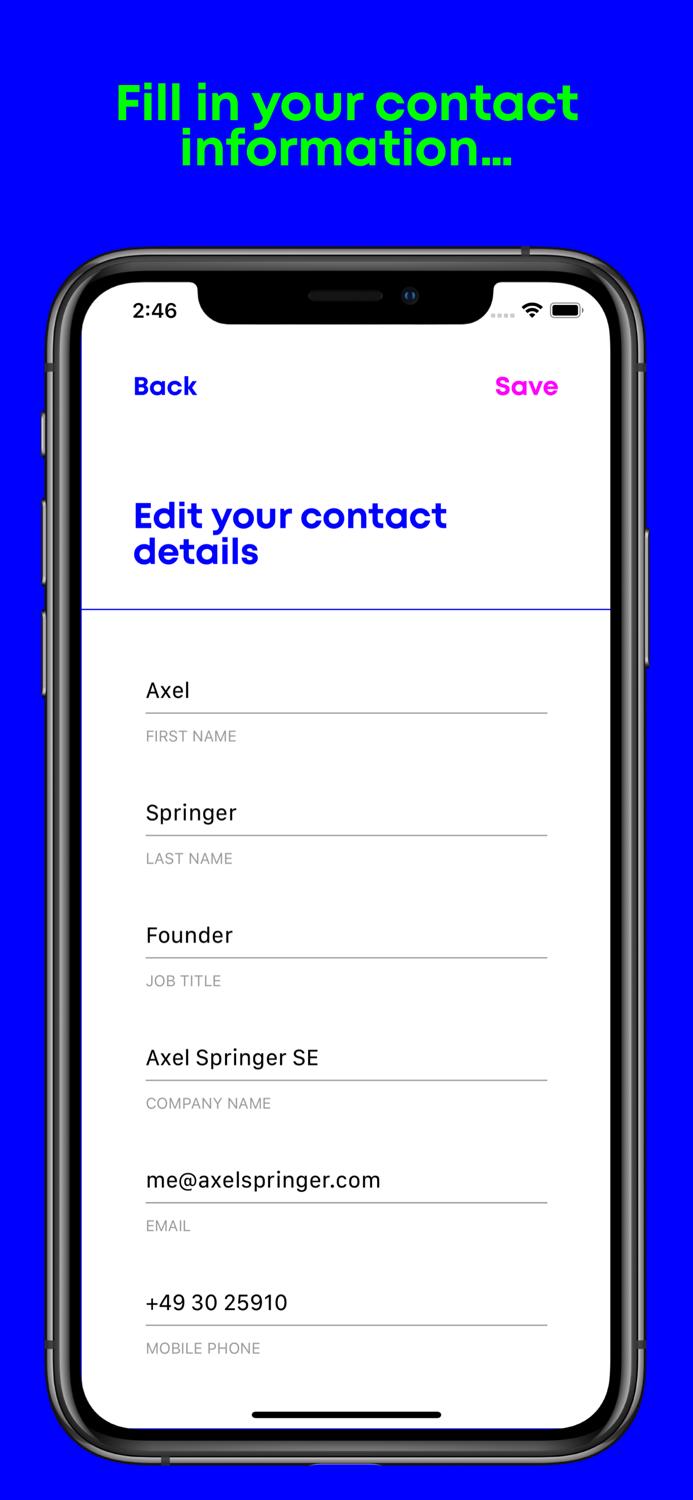 QGram Instant Business Card