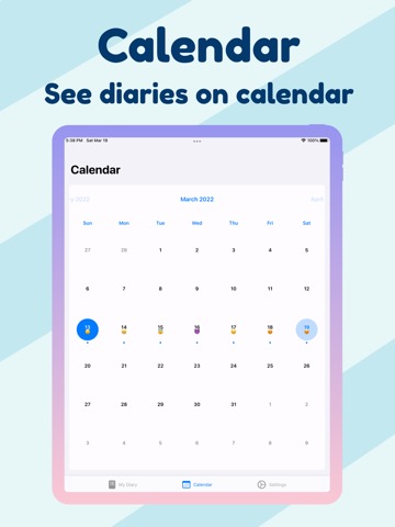 My Diary with Calendar | Lockのおすすめ画像2
