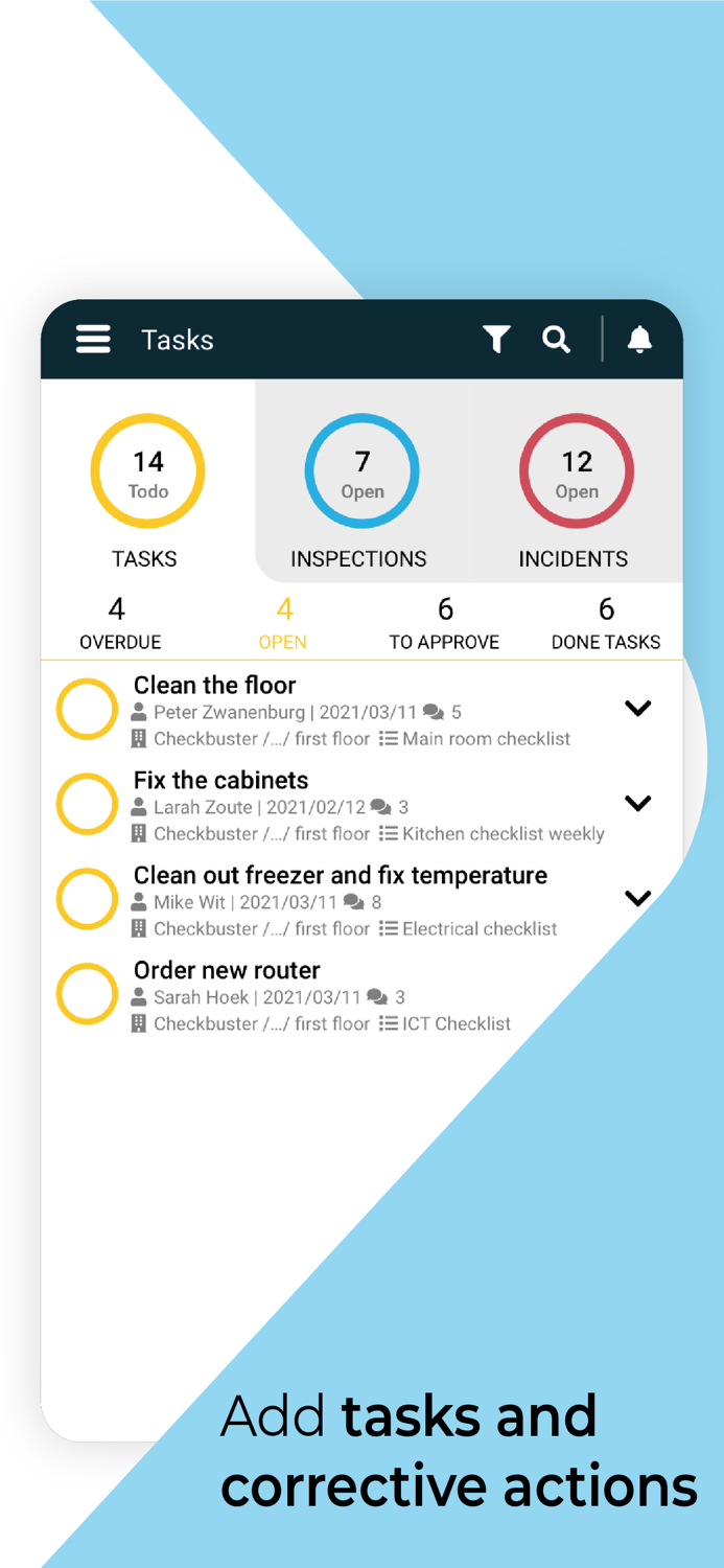 Inspection checklist audit app