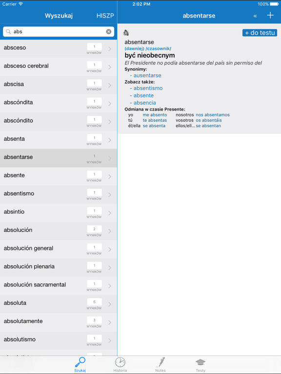 Screenshot #5 pour Słownik Hiszpańsko Polski