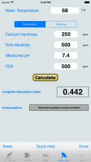 langelier saturation index iphone screenshot 4