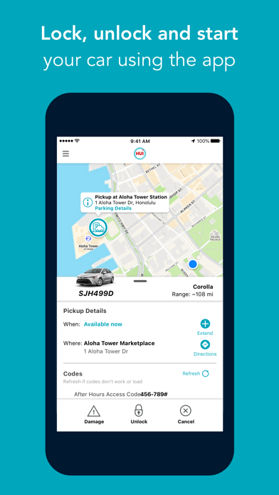 Hui Car Share - Car Rentals Screenshot