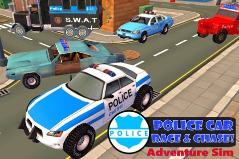 Police Car Race Chase Sim 911のおすすめ画像1