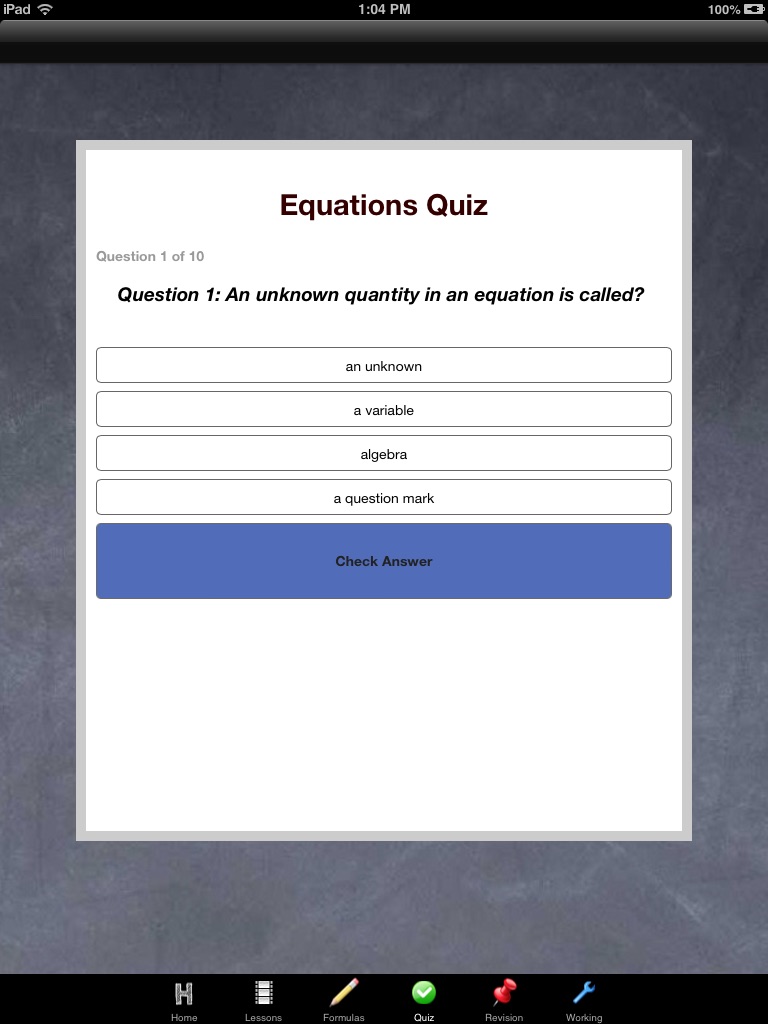 Equations Maths screenshot 2