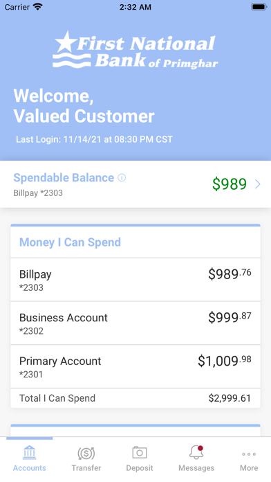 First National Bank Primghar Screenshot