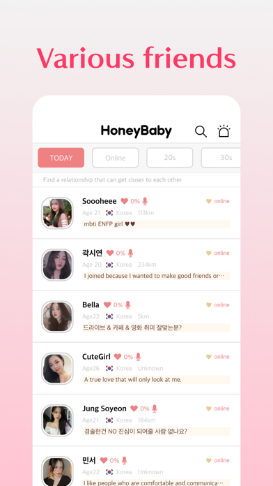 HoneyBaby - Talk and date Screenshot