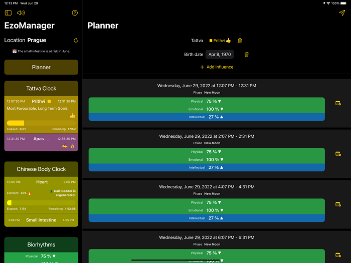 EzoManager – esoteric planner
