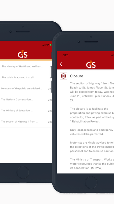 BGIS Alerts Screenshot
