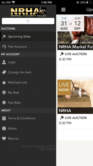 NRHA Futurity Sales Screenshot