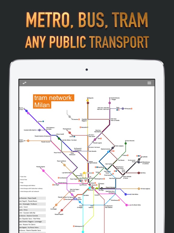 Milan Metro and Transport iPad screenshot 8 - Travel app