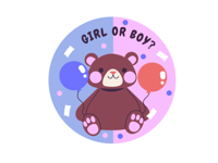 Cute Gender Reveal Stickers