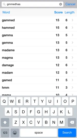 Lexeme Free Word Game Helper screenshot 2