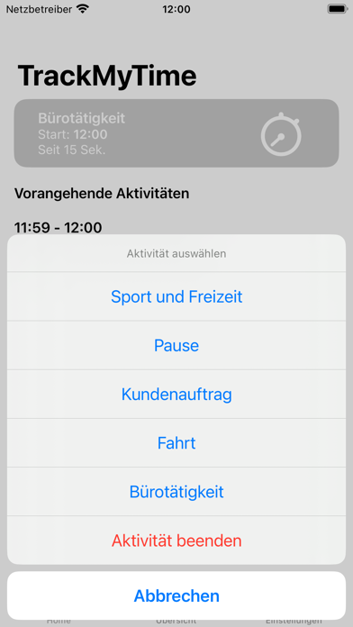 TrackMyTime - Zeiterfassung Screenshot