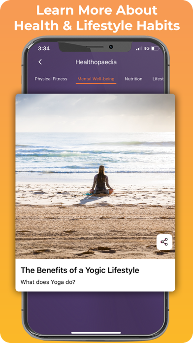 Happily Health, a Wellness App Screenshot