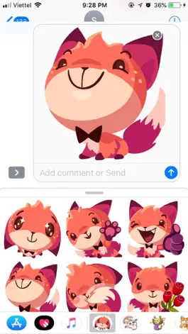 Game screenshot Fox Cute Pun Funny Stickers hack