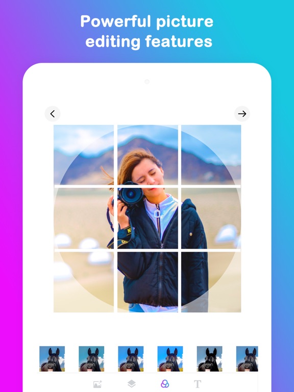 Grid Post Pic Collage Maker iPad screenshot 7 - Graphics & Design app