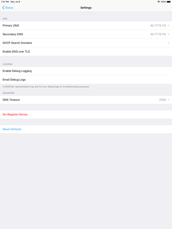 Screenshot #6 pour DNSFilter — Roaming Client
