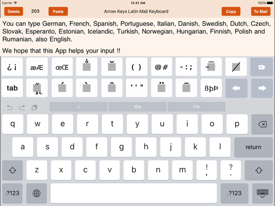 Screenshot #6 pour Arrow Keys Latin Mail Keyboard