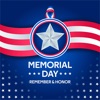 Memorial Day Wishes Card Frame icon