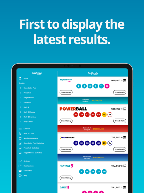 Screenshot #4 pour California Lottery