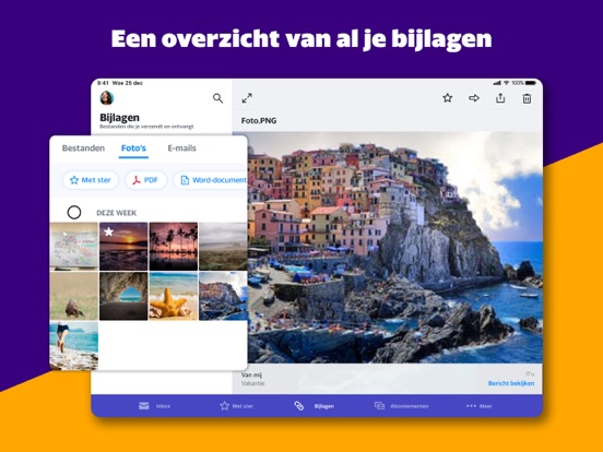 Blijf op orde met Yahoo Mail iPad app afbeelding 2