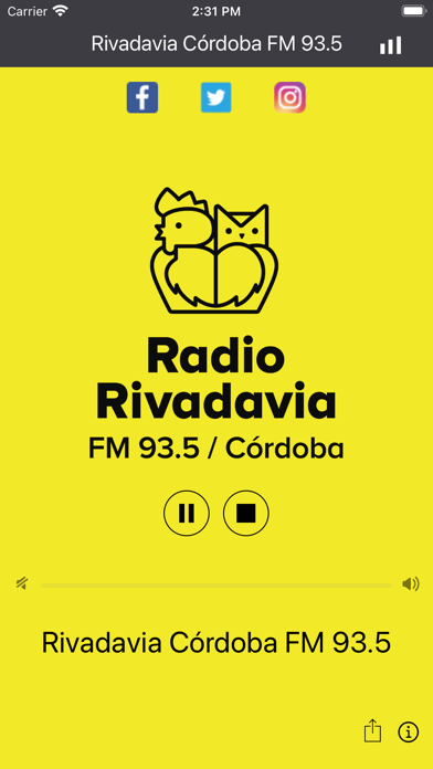 Rivadavia Córdoba FM 93.5 Screenshot