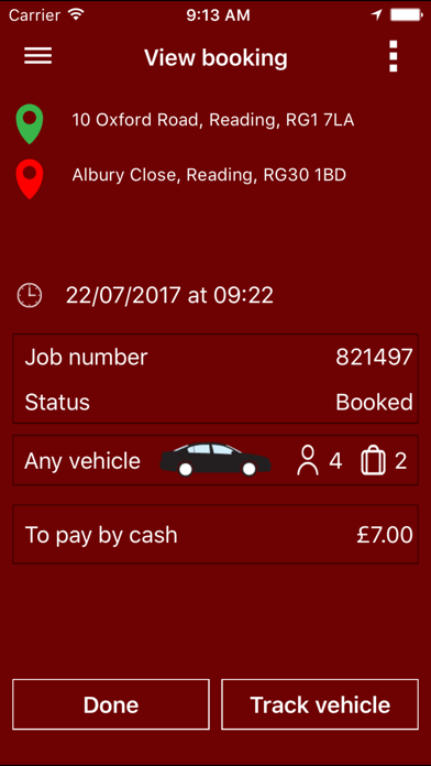 500 Cars Reading Taxi Screenshot