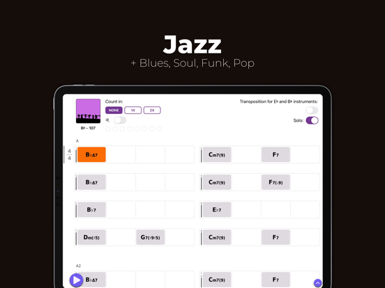 Jazz300 - ultimate play along iPad app afbeelding 4